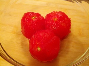Peel tomatoes