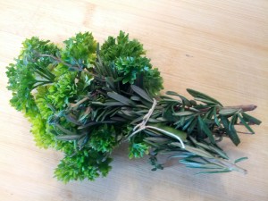 A Bouquet Garni of Parsley, Rosemary, Thyme and Bay Leaf