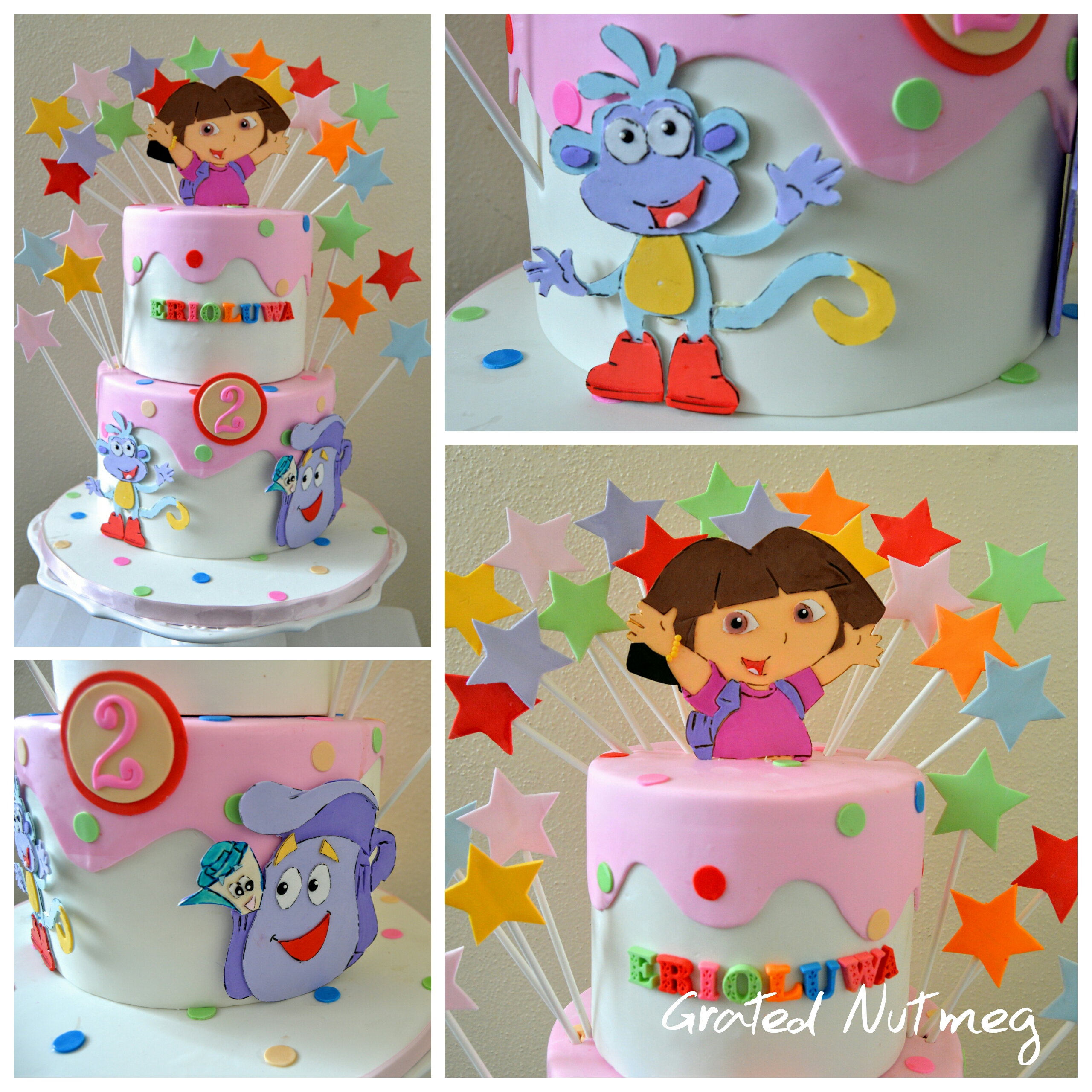The Making of a Dora The Explorer Tiered Cake