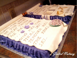 Scroll Cakes with sides showing Drape and Fold technique.