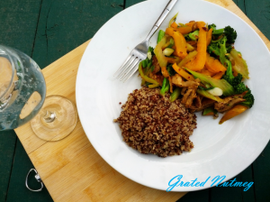 Quinoa and Chicken-Veggie Stir-Fry