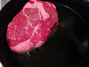 Steak in Cast Iron Pan