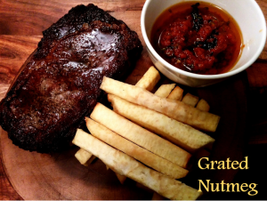 Steak with Yam Fries and Chili Dipping Sauce