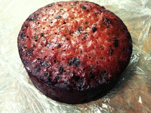 Fruitcake after 3 months ageing