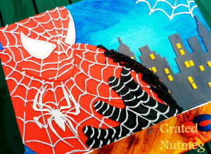2D Spiderman Cake Topper