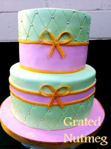 pink and green cake