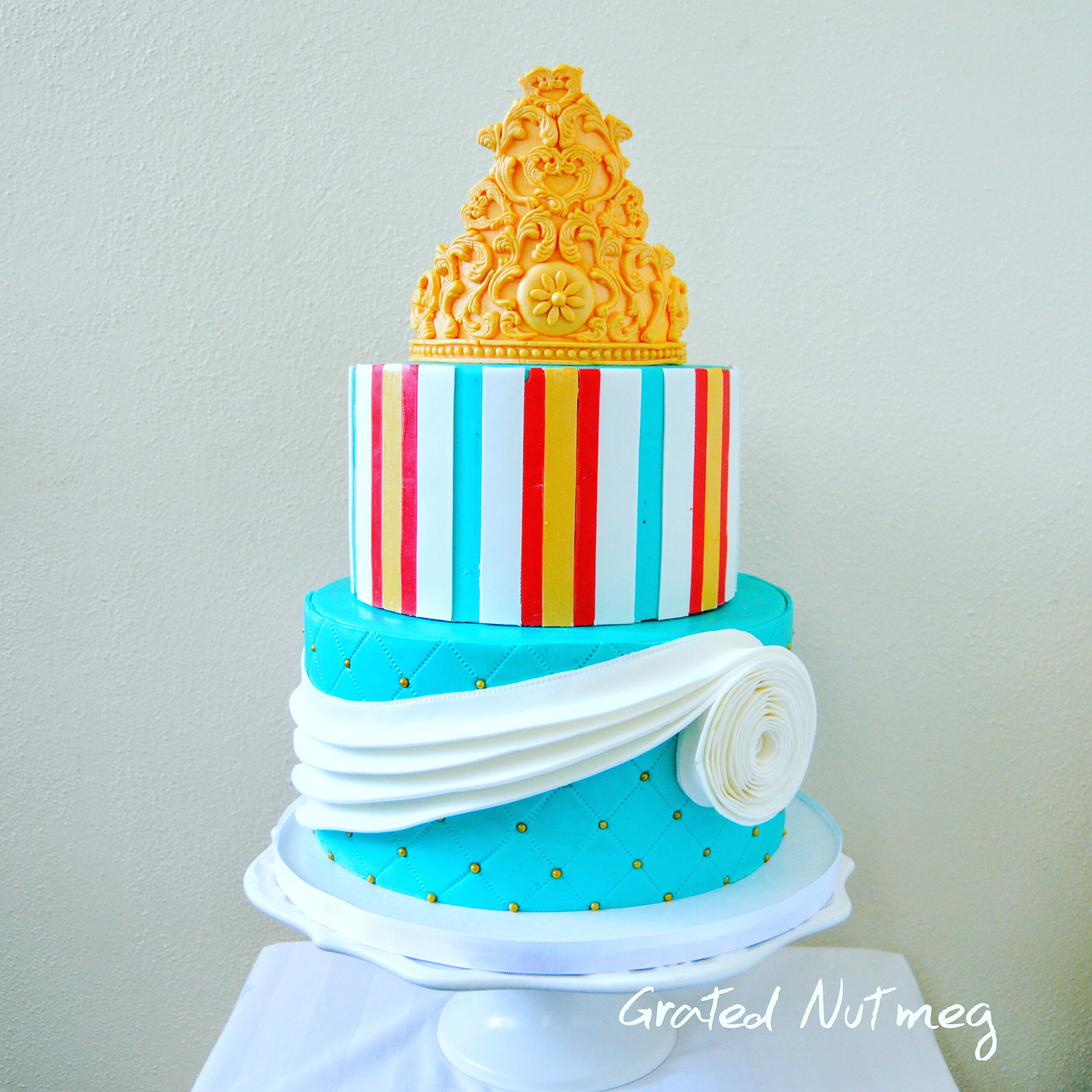 Regal Cake with Extended Swirl Design