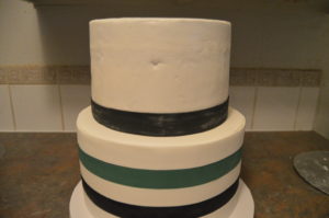 T3L6 X8J0 3 Stripe Weaved Edge Fondant Cake Sugarcraft Decorating Mould New 