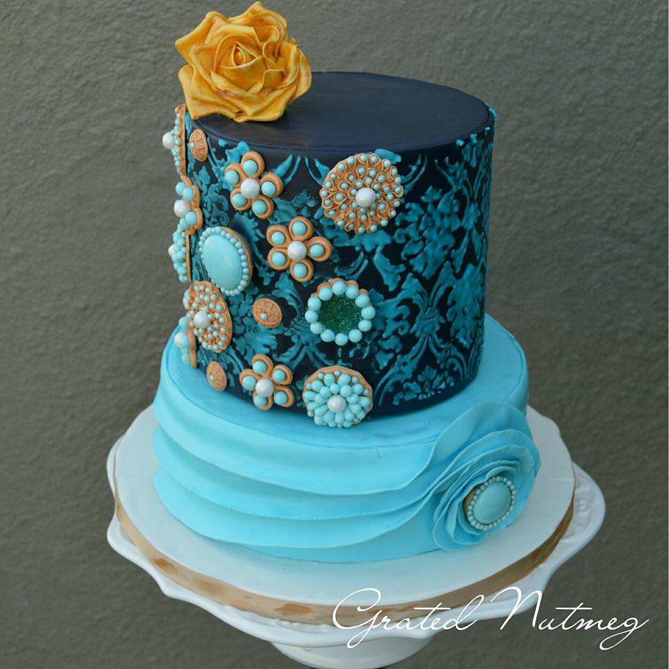 The Making of a Jewelry Encrusted Cake with Extended Swirl Design